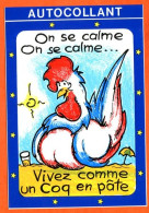 Carte Autocollant EUROPE Humoristique France COQ On Se Calme Vivez Comme Un Coq En Pâte ! Humour Carte Vierge TBE - Humour