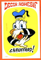 Carte Postale Autocollant WALT DISNEY  Chauffard ! Donald Carte Vierge TBE - Autres & Non Classés