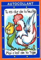 Carte Autocollant EUROPE Humoristique France COQ Dur De La Feuille , Moi De La Tige Humour Carte Vierge TBE - Humour
