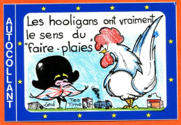 Carte Autocollant EUROPE Humoristique Angleterre COQ Hooligans Faire Plaies Anglais Humour Carte Vierge TBE - Humour
