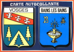 88 BAINS LES BAINS Carte Blason Adhésif Autocollant Vosges Carte Autocollante Vierge TBE - Bains Les Bains