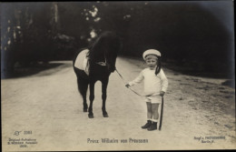 CPA Prince Wilhelm Von Preußen, Matrosenmütze, Pony - Koninklijke Families