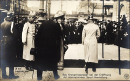 CPA Kronprinz Wilhelm Von Preußen, Kronprinzessin Cecilie, Eröffnung Int. Sport-Ausstellung, NPG 531 - Royal Families