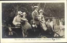 CPA Kronprinz Wilhelm Von Preußen, Kronprinzessin Cecilie, Die Erste Ausfahrt Des Brautpaares - Koninklijke Families