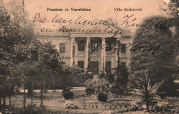 Villa Bedekovič, Pozdrav Iz Varaždina, 1899?, Varaždin, Vila Bedekovič, Putovala, Zal. C. Trampus Warasdin, Hrvatska - Croatie