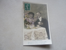Joyeux Réveillon - Série N° 1109 - Yt 137 - Editions Etoile - Paris - Année 1907 - - Couples