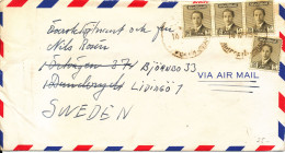 Iraq Air Mail Cover Sent To Sweden 14-4-1956 - Iraq