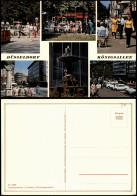 Düsseldorf Königsallee Mehrbildkarte, Geschäfte Leute Lokale Brunnen 1970 - Duesseldorf