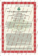 Obligation De 1986 - Bank Of Tokyo (Curaçao) Holding N.V.  - Specimen - - Bank En Verzekering