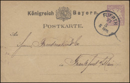 Bayern P 18 Wappen 5 Pf Lila, FÜRTH 23.5.79 Nach Frankfurt/Main - Postal  Stationery