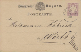 Bayern P 18 Wappen 5 Pf Lila, KLINGENBERG II. - 22.9.81 N. Wörth Holzwarenfabrik - Enteros Postales