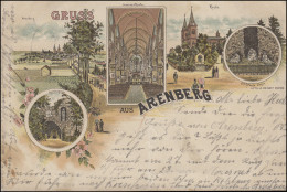 Litho-Ansichtskarte Gruss Aus Arenberg, Gelaufen 1895 Nach Gelsenkirchen  - Unclassified