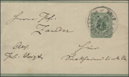 Streifband S6 Ziffer 3 Pfennig Grün, Königsberg/Preußen 1882 - Brieven En Documenten