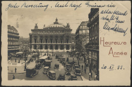 Frankreich Ansichtskarte Paris-Zentrum / Neujahrskarte, EF Paris 1933 Nach Köln - Other & Unclassified