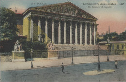 Frankreich Ansichtskarte Paris Abgeordnetenkammer, EF Paris 1922  - Altri & Non Classificati