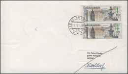 Tschechoslowakei PRAGA 1988, MiF Auf  Brief Prag 25.10.1992 - Autres - Europe
