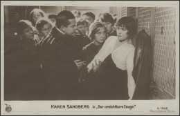 Ansichtskarte: Karen Sandberg Im Kinofilm Der Unsichtbare Zeuge, Gelaufen 1925 - Briefe U. Dokumente