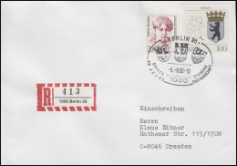 1588 Berlin, R-Bf SSt Berlin Partnerschaft Siegen-Spandau & Städtewappen 5.9.91 - Autres & Non Classés