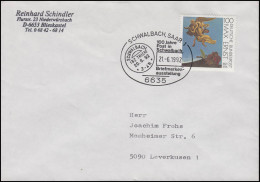 100 Jahre Post In Schwalbach, EF Bf SSt Schwalbach Poststempel 21.6.92 - Autres & Non Classés