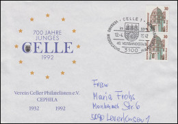 1399 SWK Schloss Celle, MeF Bf St Celle Stadtwappen & Verbandstag 12.4.1992 - Autres & Non Classés
