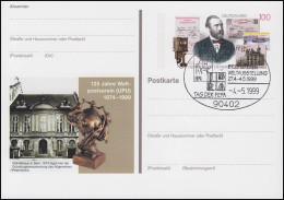 PSo 58 Weltpostverein, SSt Nürnberg Briefmarkenweltausstellung IBRA FEPA 4.5.99 - Autres & Non Classés