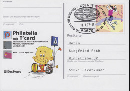 PSo 45 Philatelia Köln, SSt Köln IFSDA-Versammlung & Briefmarkenhändler 18.4.97 - Autres & Non Classés