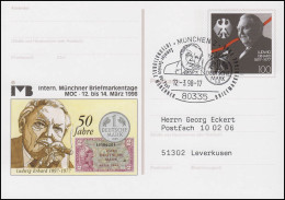 PSo 51 Messe München & Erhard, FDC ESSt München 50 Jahre Deutsche Mark 12.3.98  - Andere & Zonder Classificatie