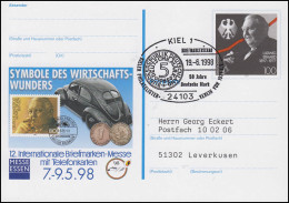 PSo 52 Erhard & Wirtschaftswunder, SSt Kiel 50 Jahre Deutsche Mark 19.6.1998 - Autres & Non Classés