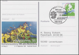 PSo 38 HANSEPHIL, SSt Rostock Wappen & Stiftungswettbewerb Mecklenburg 9.9.1995 - Autres & Non Classés
