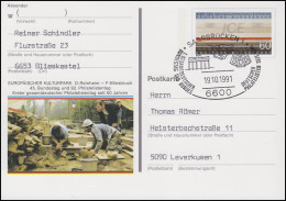 PSo 24 Philatelistentag 1991, SSt Saarbrücken Gesamtdeutscher Bundestag 19.10.91 - Autres & Non Classés