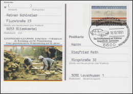 PSo 24 Philatelistentag 1991, SSt Saarbrücken Das Briefmarkenauto 16.10.1991 - Autres & Non Classés