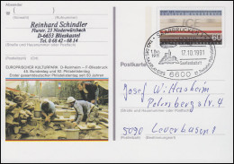 PSo 24 Philatelistentag 1991, SSt Saarbrücken Saarlandschaft 17.10.1991 - Autres & Non Classés