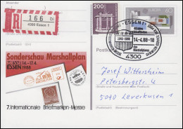 PSo 16 Messe Essen & Europa, R-FDC ESSt Essen 40 Jahre Marshallplan 14.4.1988 - Autres & Non Classés