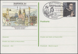 PSo 6 NAPOSTA'81, SSt Stuttgart Tag Der Jugend & Briefmarkensammeln 1.5.1981 - Autres & Non Classés