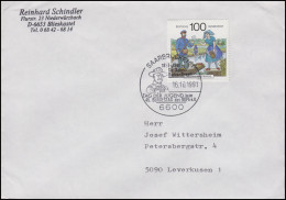 1570 Tag Der Briefmarke, Brief SSt Saarbrücken Baden-Powell & Bundestag 16.10.91 - Sonstige & Ohne Zuordnung