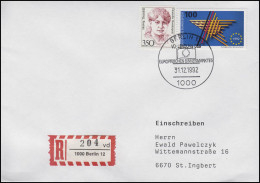 1644 Europäischer Binnenmarkt MiF R-Bf Silvester-SSt Berlin EU-Flagge 31.12.1992 - Idee Europee
