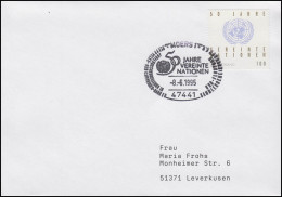 1804 UNO, EF FDC ESSt Moers 50 Jahre Vereinte Nationen 8.6.1995 - ONU