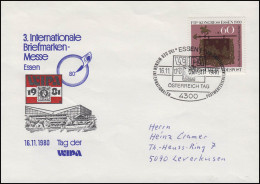 1065 FIP-Kongress EF Brief SSt Essen Messe WIPA Österreich Tag 16.11.1980 - Briefmarkenausstellungen