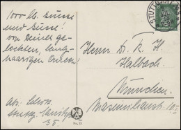 389 Ludwig Van Beethoven 8 Pf. EF Postkarte STUTTGART No 3 - 5.7.28 Nach München - Music