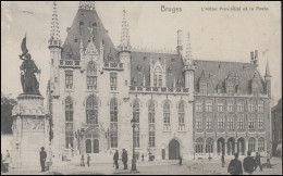 Belgien AK Gruges Hoter Provincial Und Die Post, EF Wappen 1 C. BRUGES 24.9.06 - Autres & Non Classés