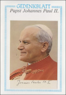 Gedenkblatt Papst-Besuch In Deutschland SSt Köln 15.11.80 Mit 2 Vignettenblöcken - Popes