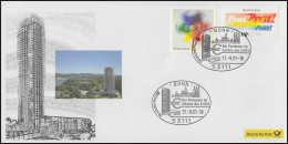 Der Posttower Im Zeichen Des Euro MiF Blanko-Schmuck-Brief SSt Bonn 17.9.2001 - Altri & Non Classificati