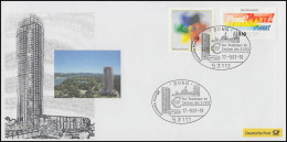 Der Posttower Im Zeichen Des EURO Schmuck-Brief SSt BONN 17.9.2001 - Münzen