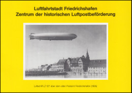 Klappkarte Luftfahrtstadt FRIEDRICHSHAFEN Mit 1522-1525 Luftpost Mit ESSt 9.4.91 - Autres (Air)