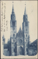 Ansichtskarte Nürnberg - Lorenzkirche, EF 5 Pf. NÜRNBERG 31.8.99 Nach Seehausen - Zonder Classificatie