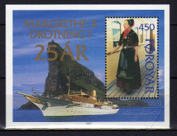 Iles Fereo - 1997 - BF 25e Anniversaire Du Regne De Margrethe II -  Neufs** - MNH - Faeroër