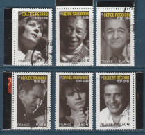 FRANCE 2011 ISSU DU BLOC ARTISTES DE LA CHANSON OBLITERE YT 4605 A 4610 -          - - Used Stamps