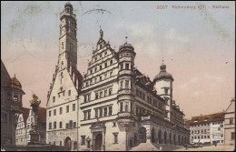 Ansichtskarte Rothenburg / Tauber - Rathaus, MeF 5 Pf Gelaufen 1911 Nach Venedig - Non Classés