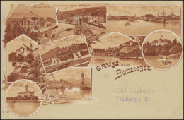 Ansichtskarte Gruss Vom Bodensee Mit 9 Ansichten, KONSTANZ 4.9.1907 N. Freiburg - Non Classés