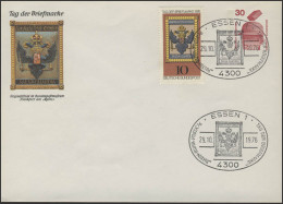 PU 63/20 Unfall 30 Tag Der Briefmarke, SSt Essen Posthausschild 20.10.1976  - Enveloppes Privées - Neuves